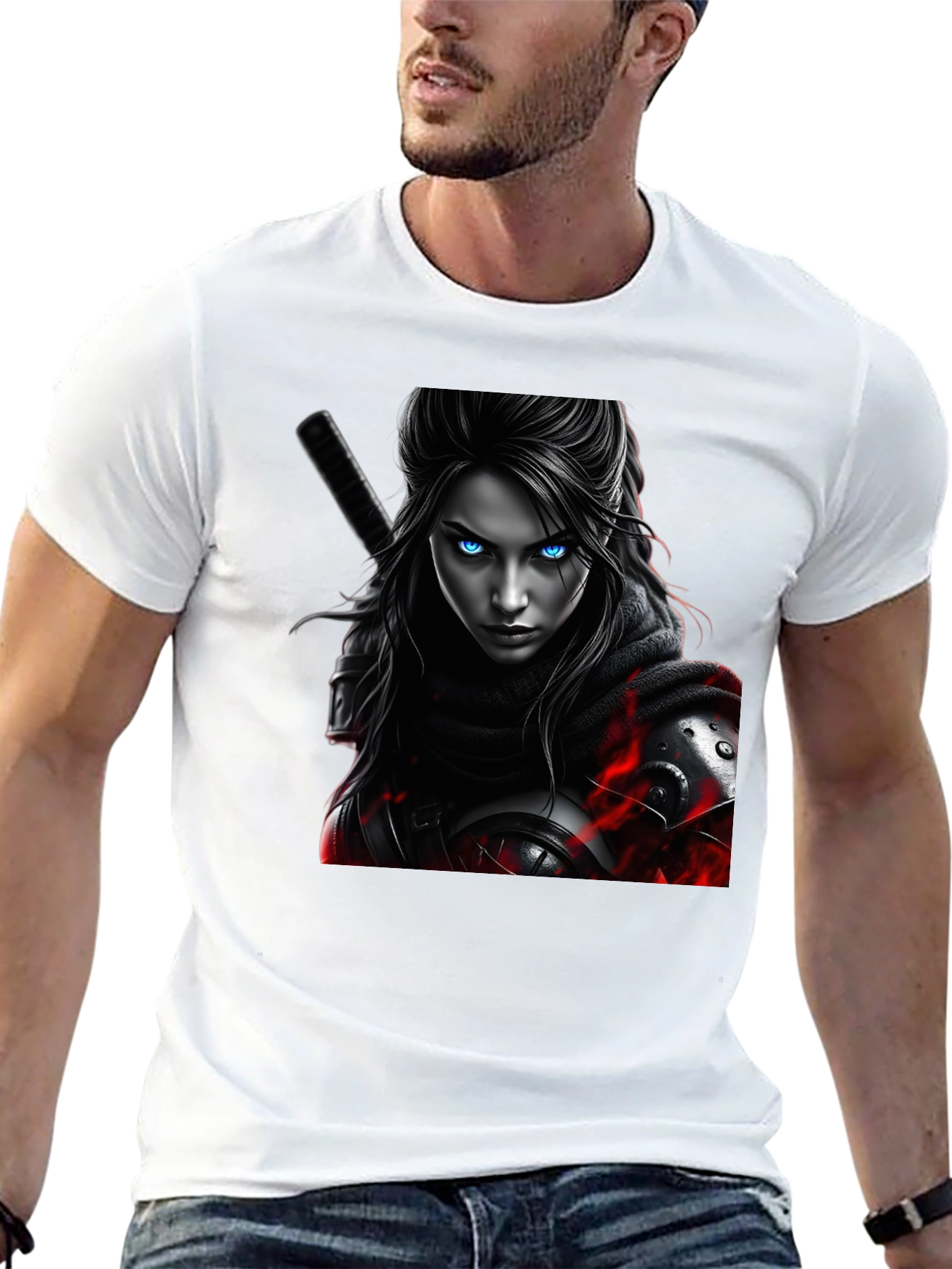 Warrior Woman Graphic Tee - Black T-Shirt