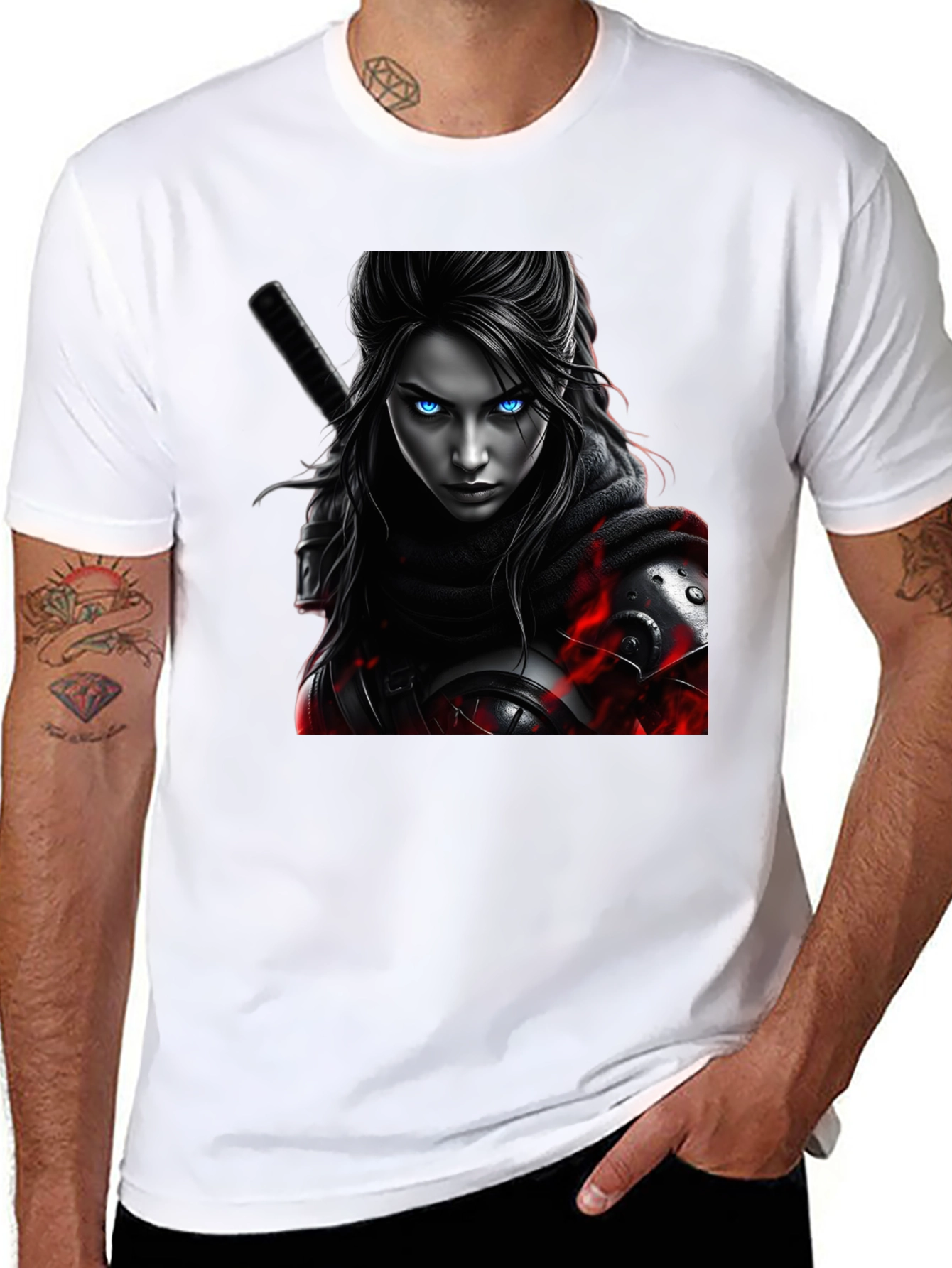 Warrior Woman Graphic Tee - Black T-Shirt