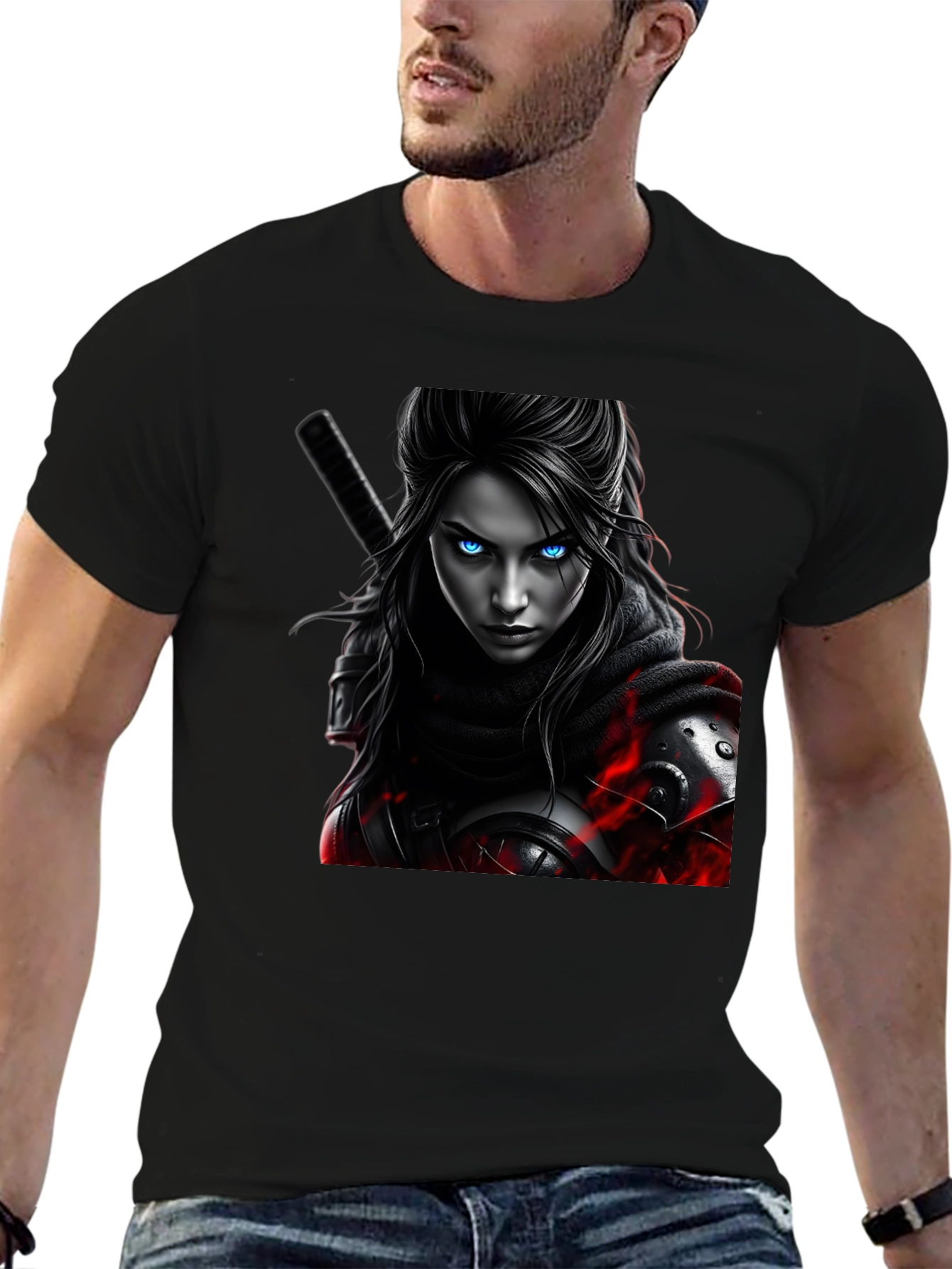 Warrior Woman Graphic Tee - Black T-Shirt
