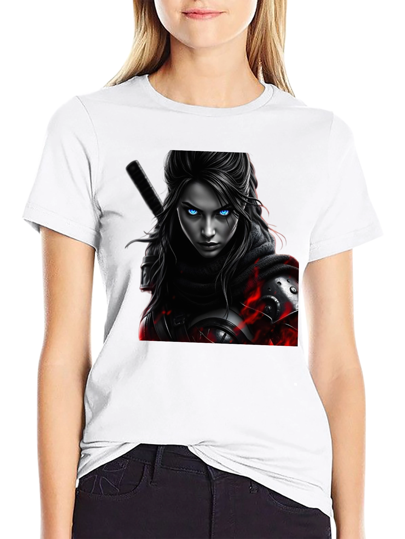 Warrior Woman Graphic Tee - Black T-Shirt