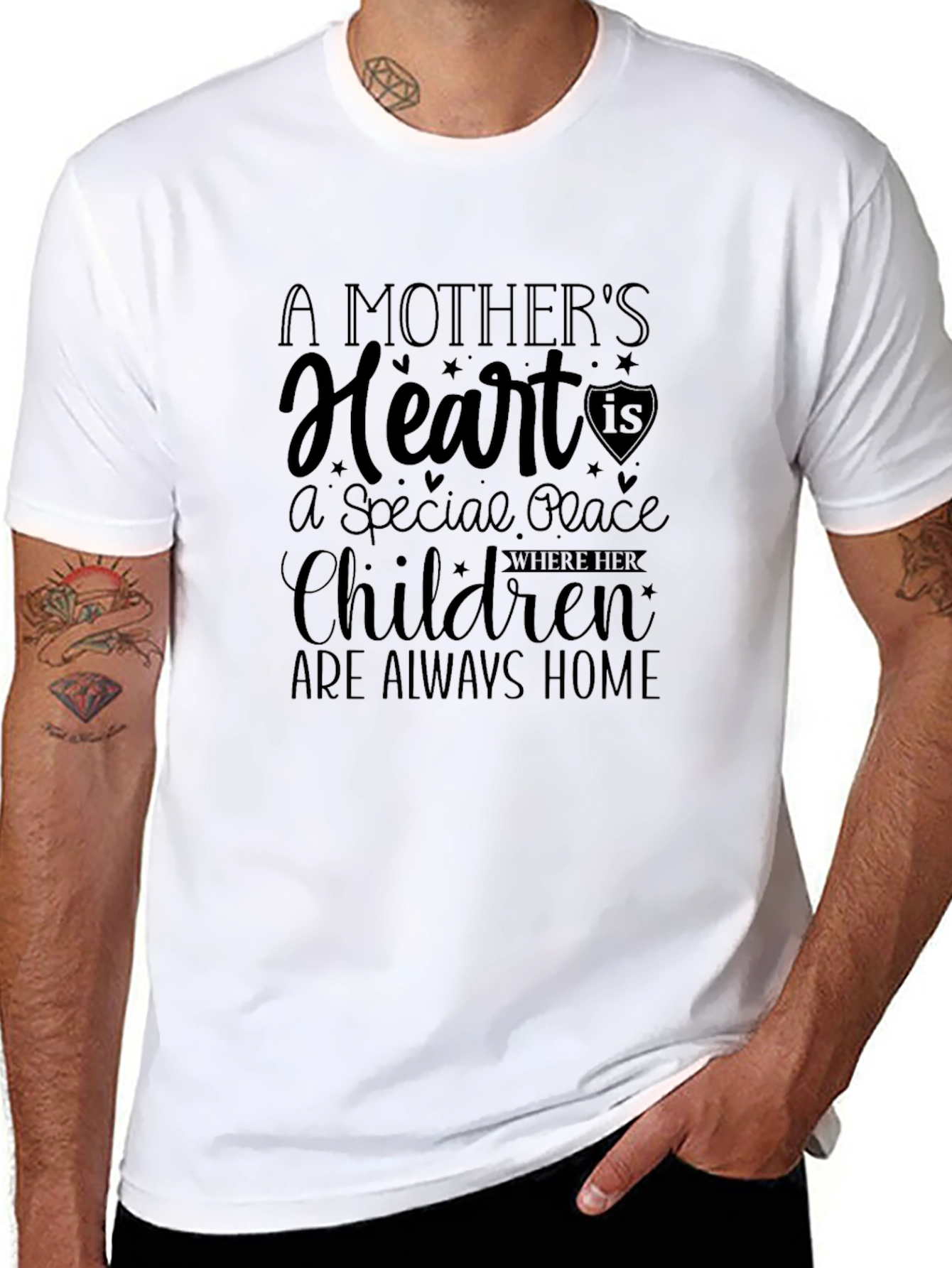 A Mothers Heart Black T-Shirt