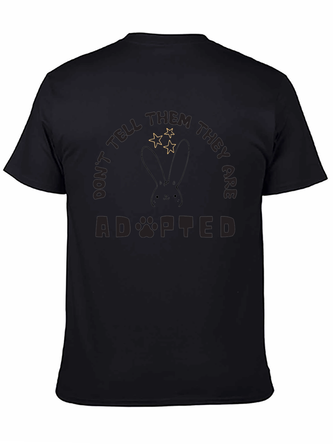 Adopted Rabbit Graphic T-Shirt - Unisex Soft Cotton Tee