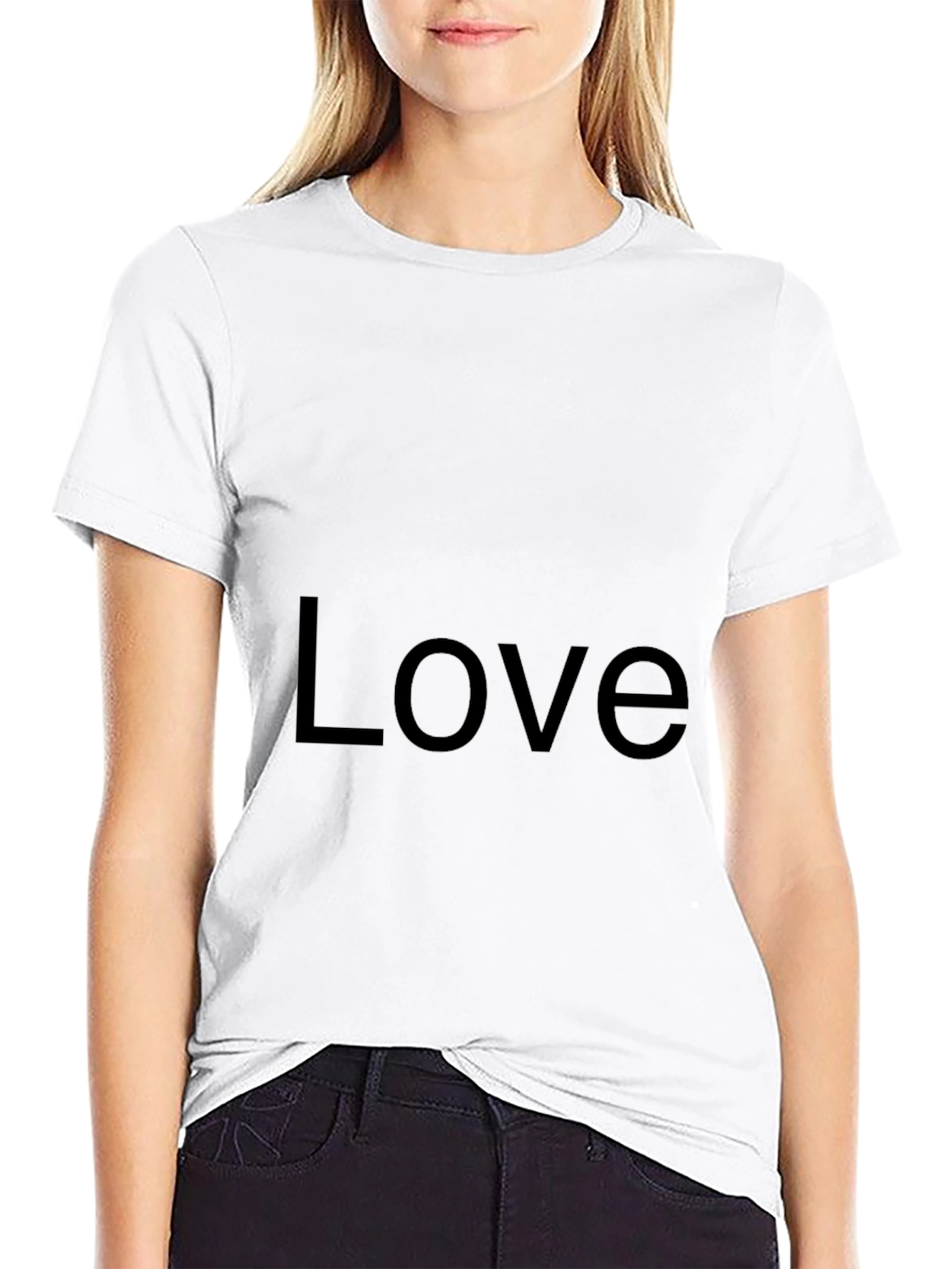 Love Graphic Black Tee - Soft Cotton Casual Wear