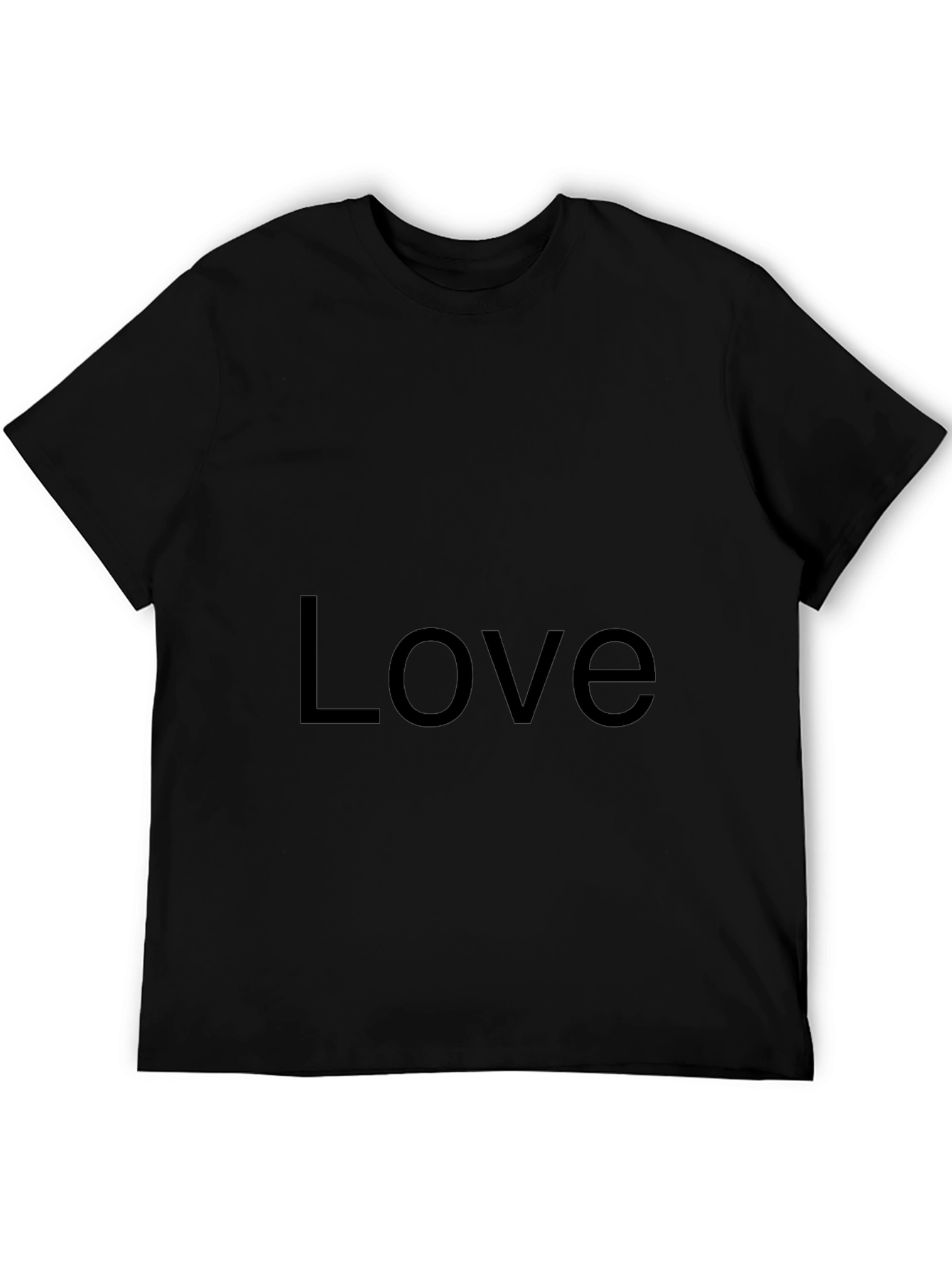 Love Graphic Black Tee - Soft Cotton Casual Wear