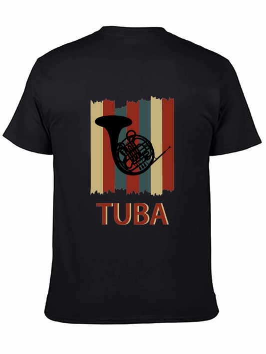 Vintage Style Horn T-Shirt - Musical Instrument Tee