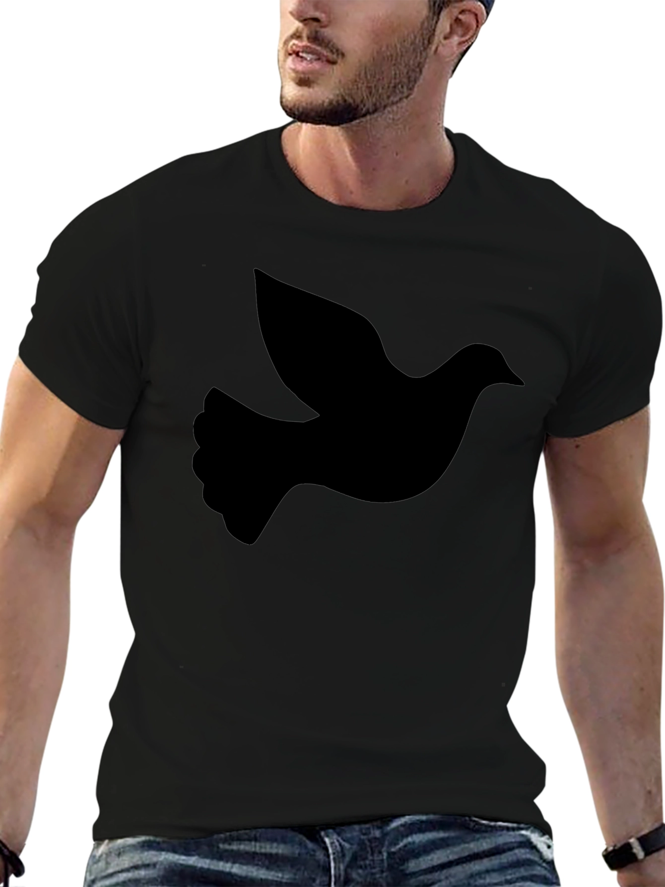 Dove Graphic Print Crew Neck Mens T-shirt