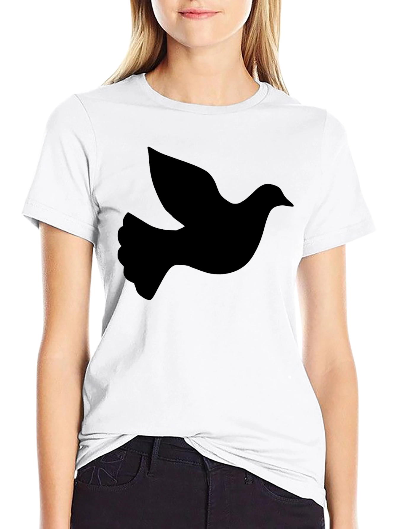 Dove Graphic Print Crew Neck Mens T-shirt