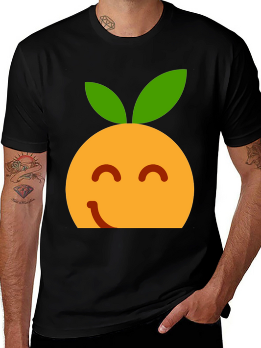 Orange Emoji T-Shirt - Happy Fruit Tee