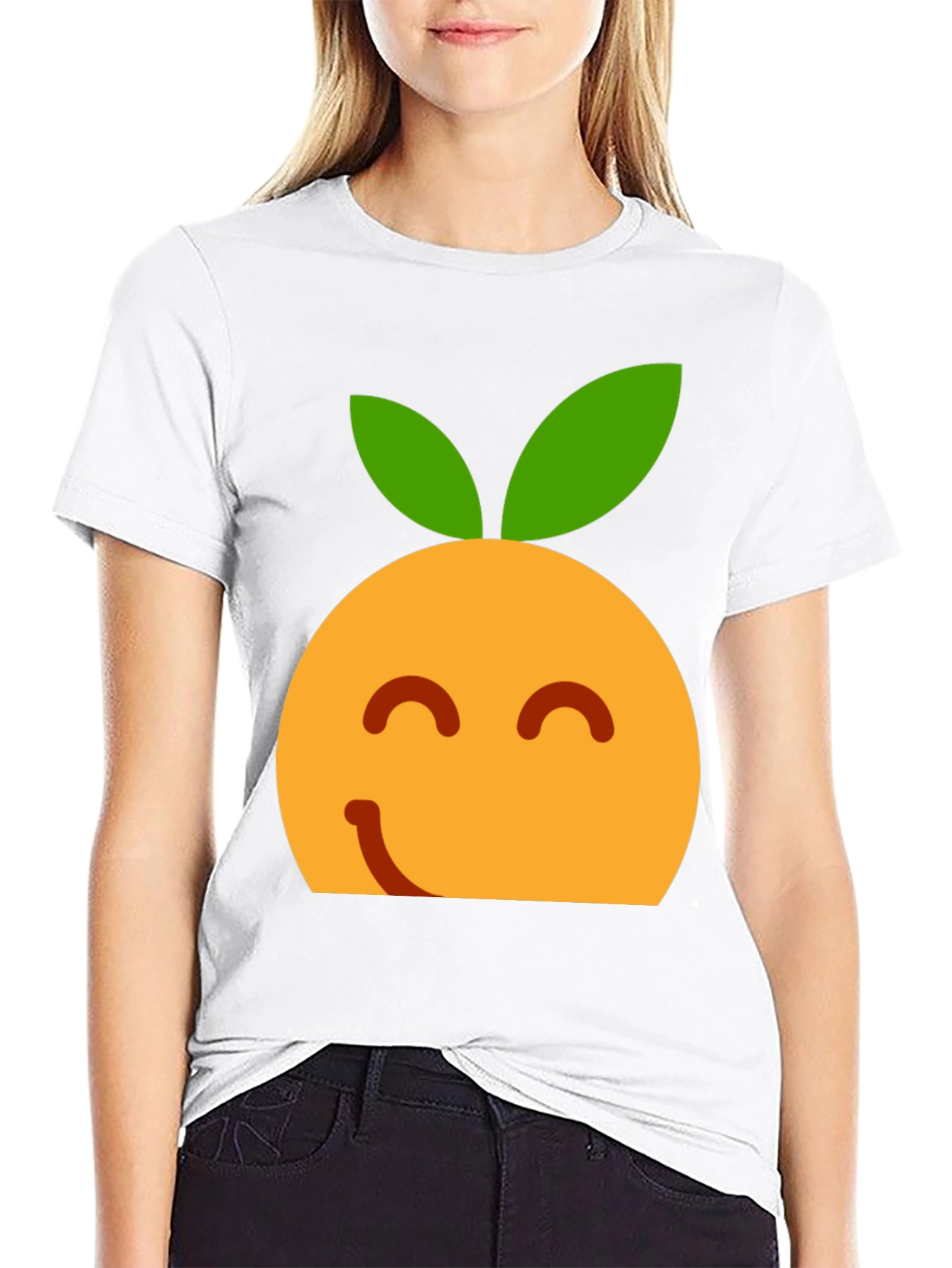 Orange Emoji T-Shirt - Happy Fruit Tee