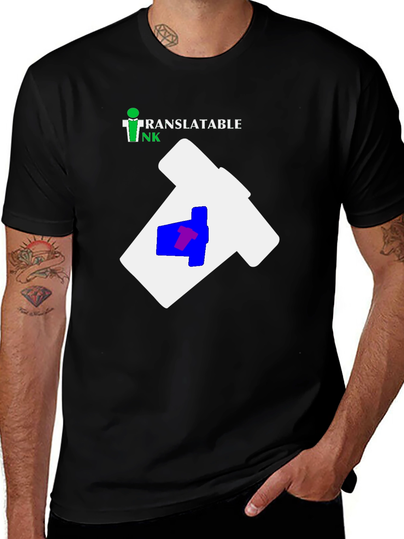 Stylish Mens Black Graphic T-Shirt