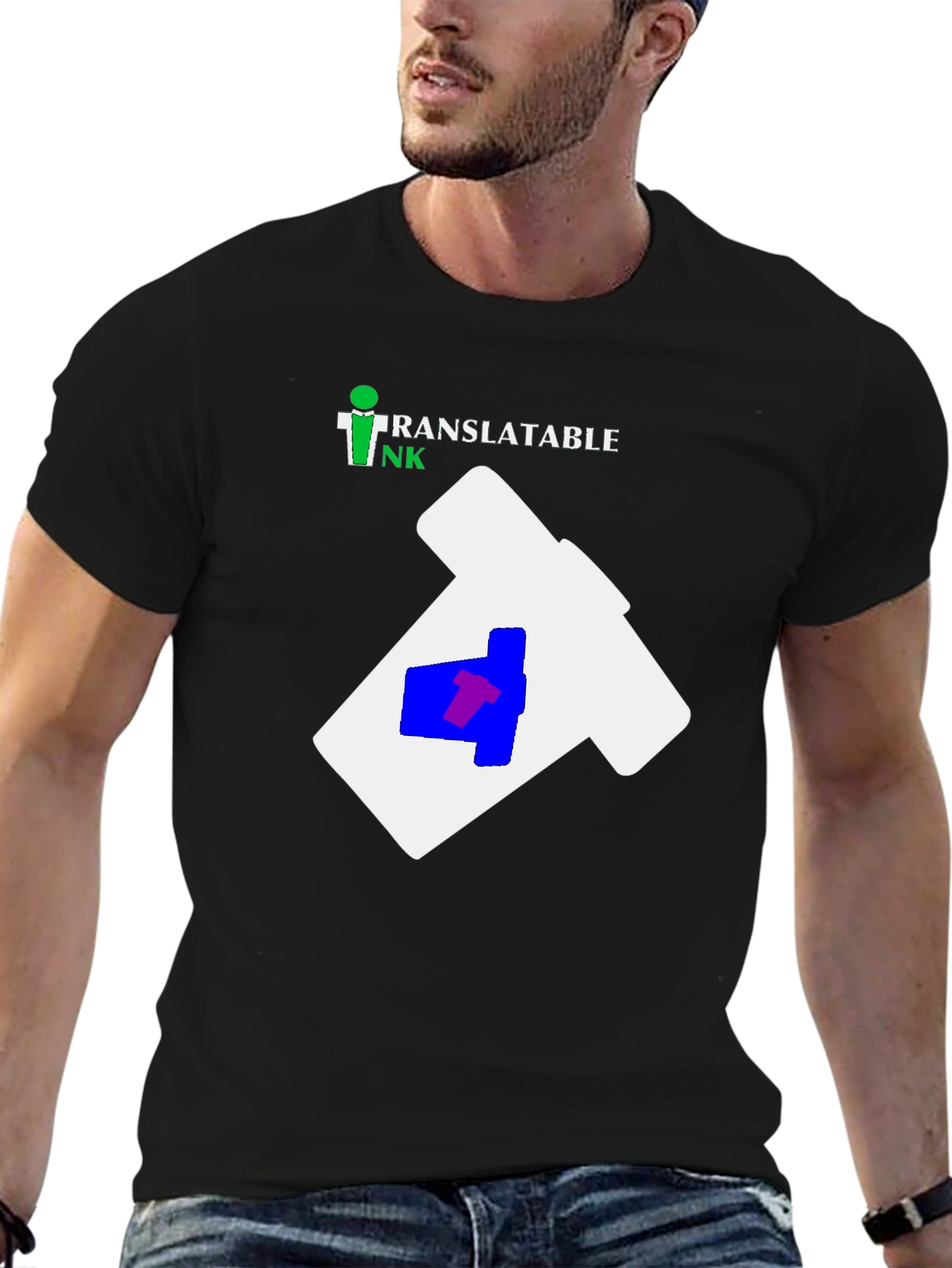 Stylish Mens Black Graphic T-Shirt