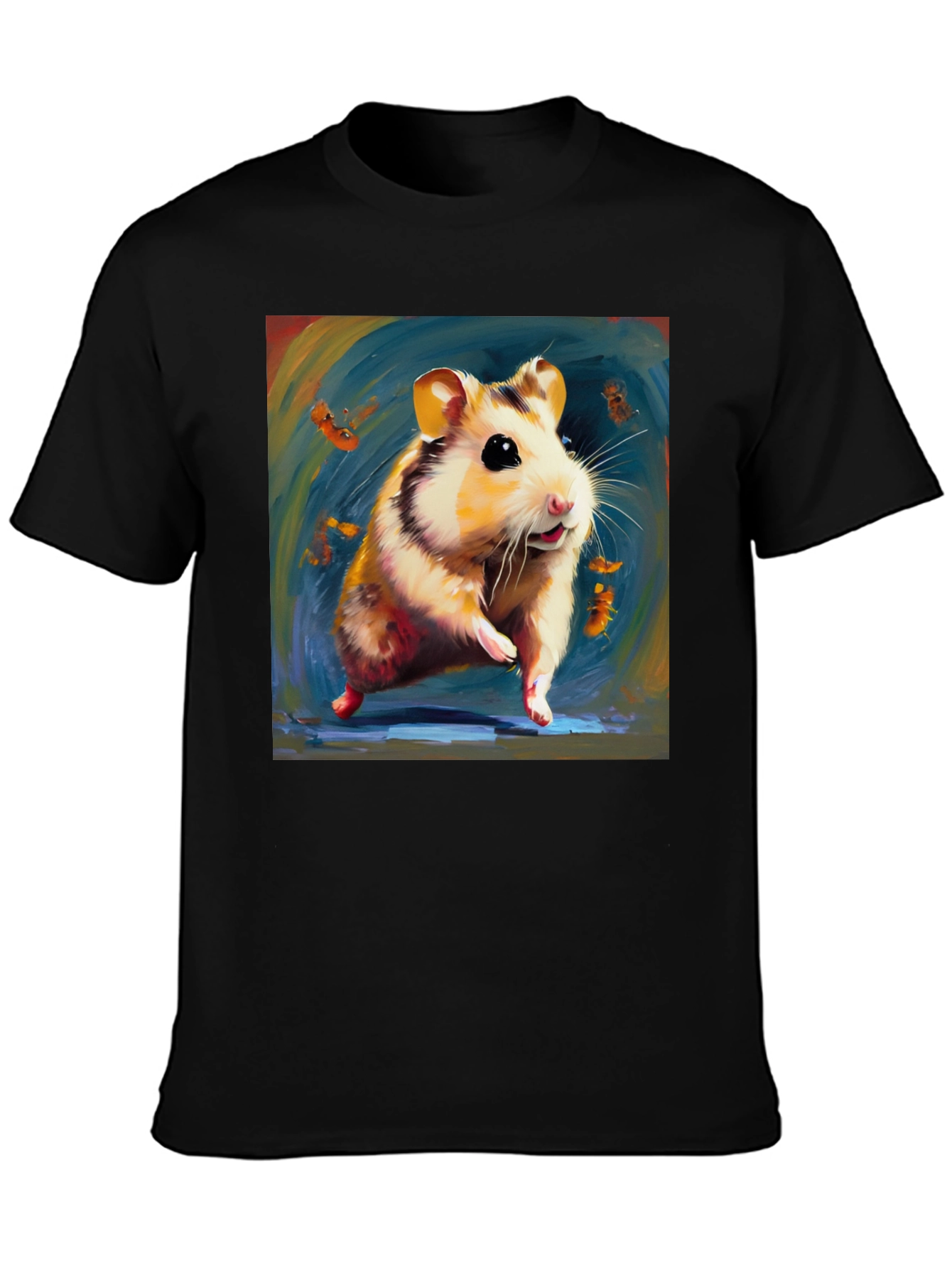 Hamster Graphic Black T-Shirt