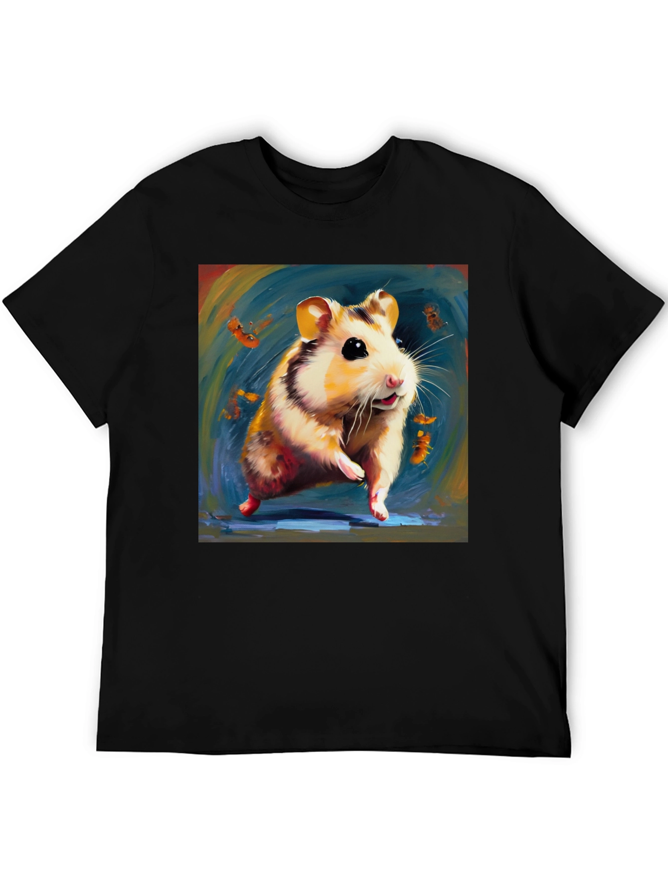 Hamster Graphic Black T-Shirt