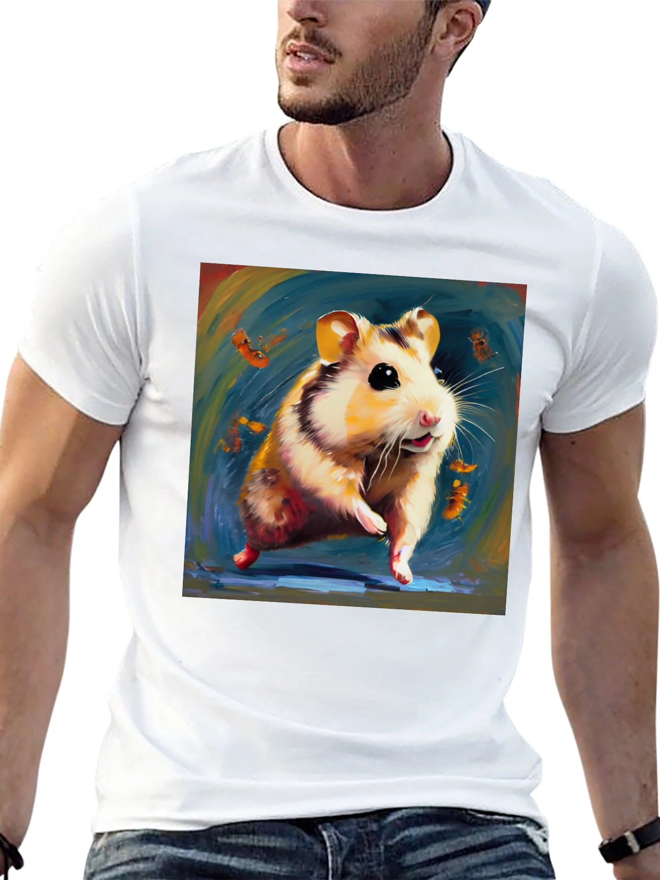 Hamster Graphic Black T-Shirt