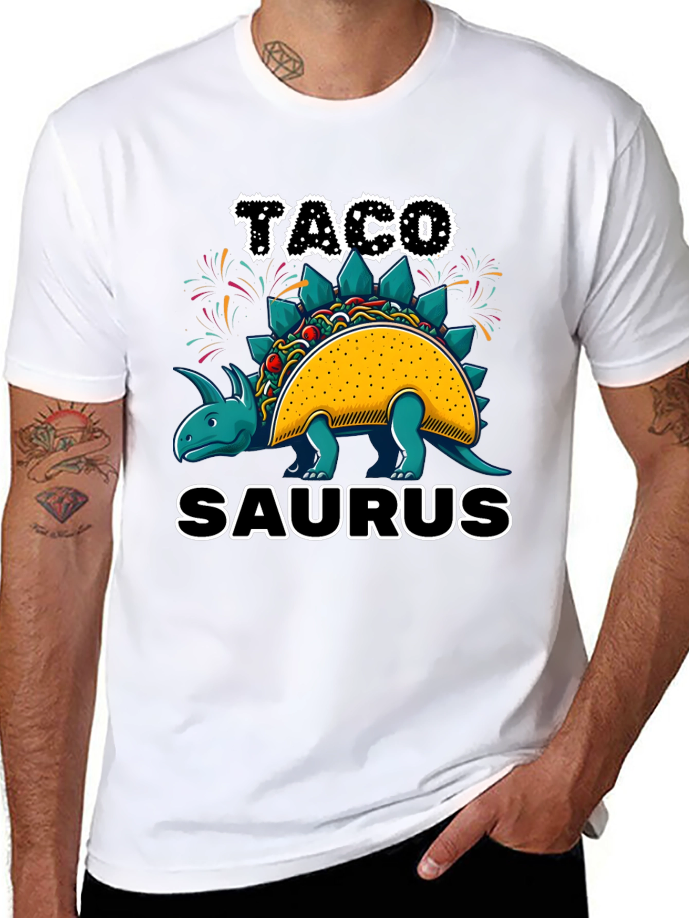 Taco-Saurus Black T-Shirt