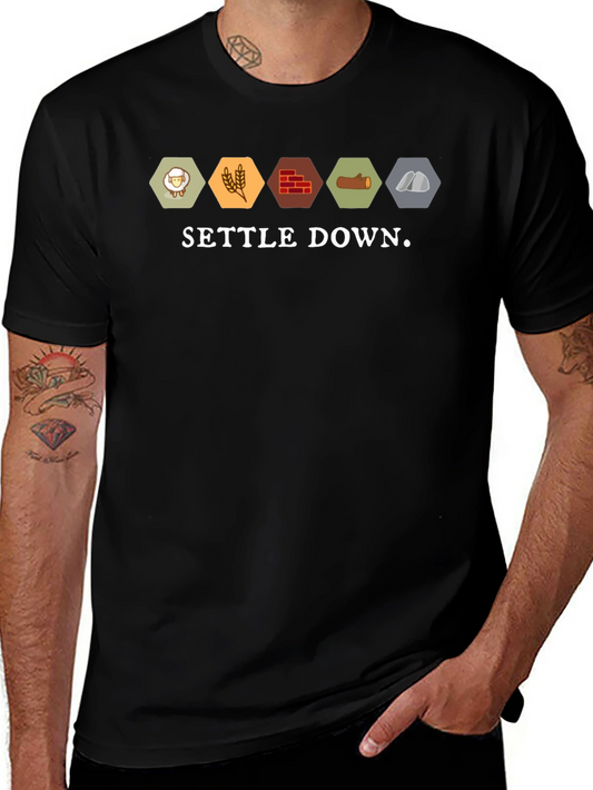 Settle Down Catan T-Shirt Board Game Tee