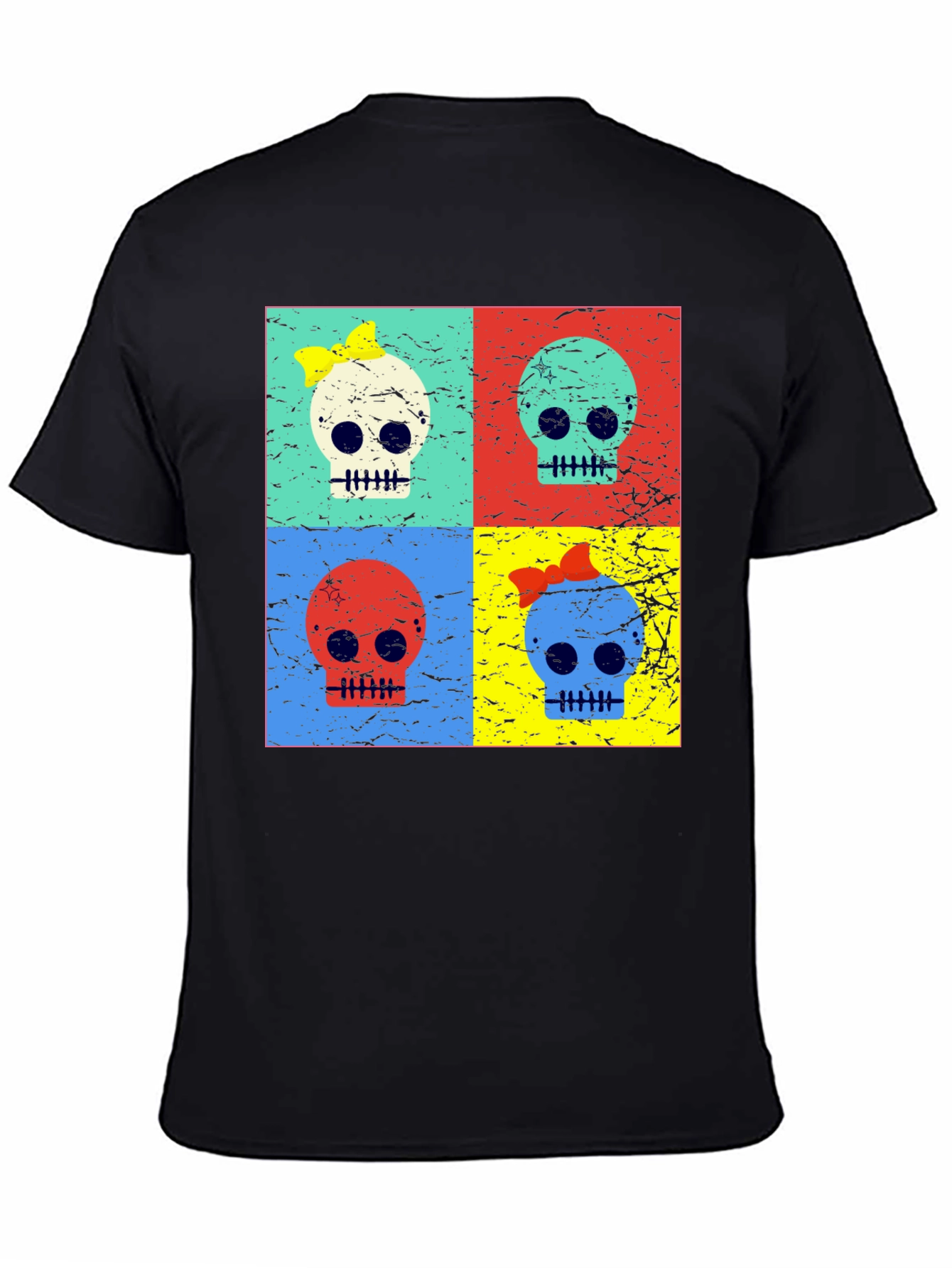 Pop Art Skull Graphic T-Shirt