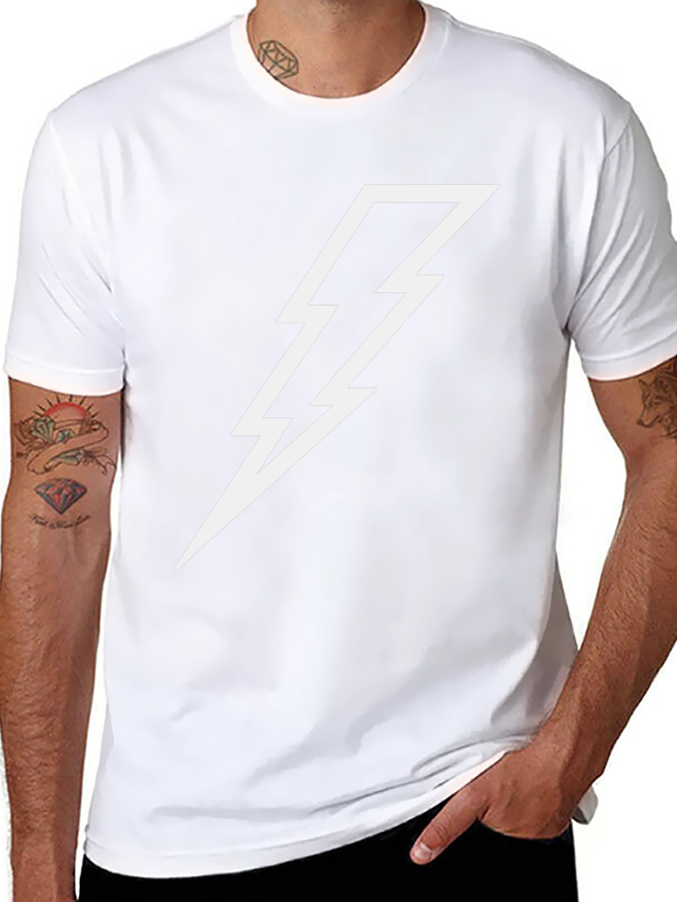 Lightning Bolt Graphic Tee - Black