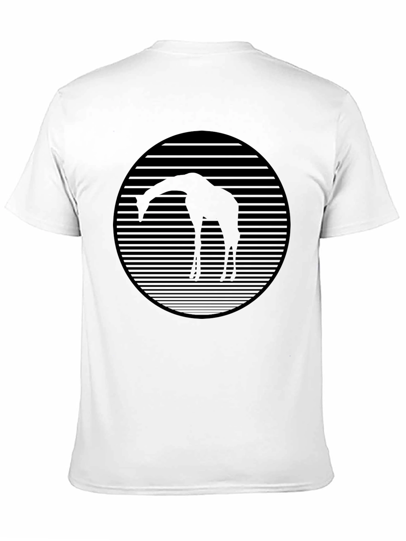 Giraffe Silhouette Graphic Tee - Black