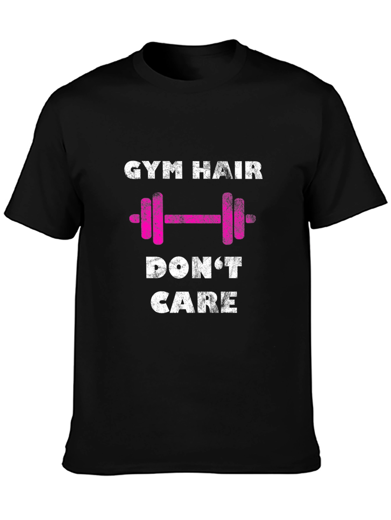 Gym Hair Dont Care Graphic Tee - Black