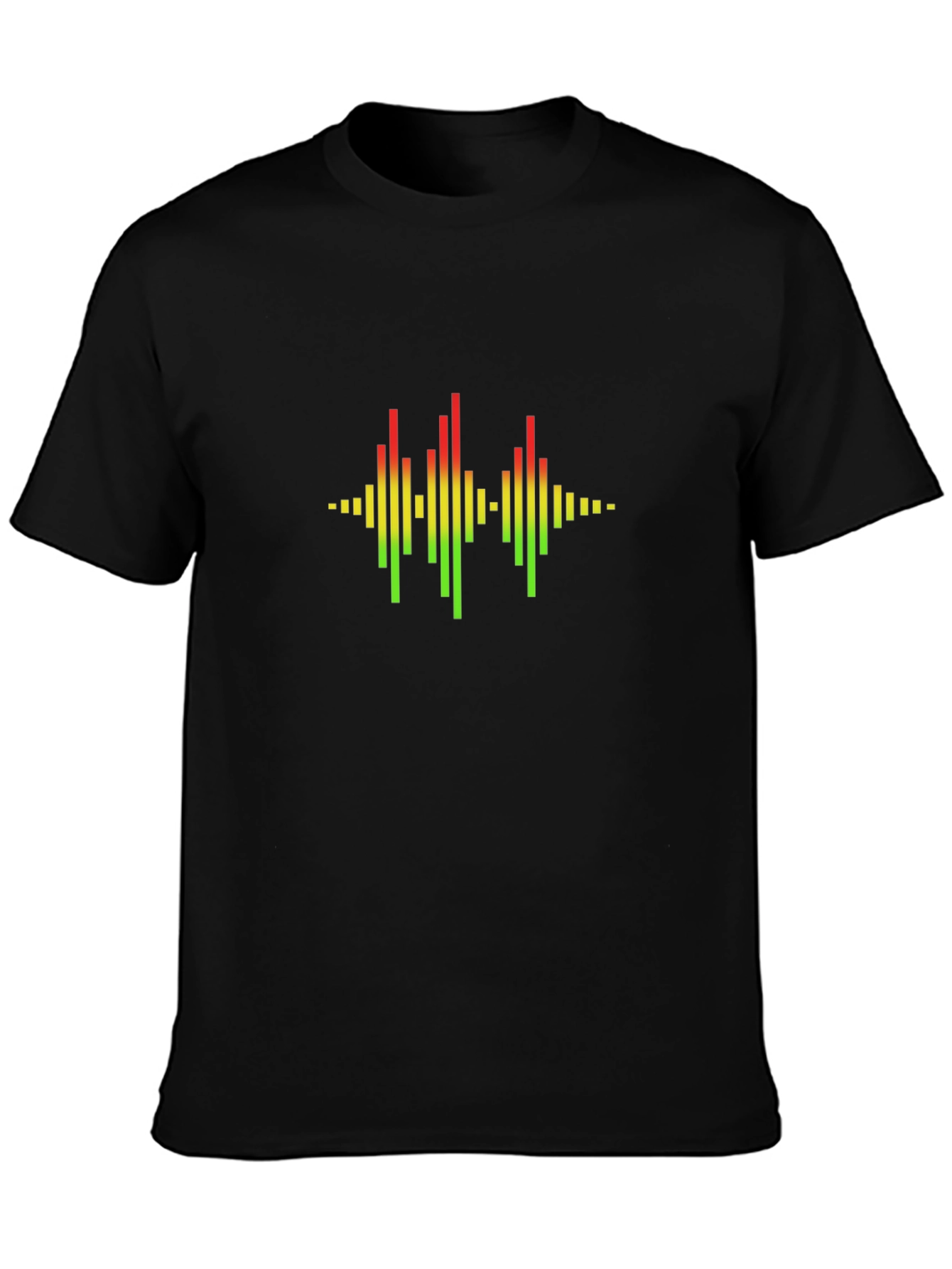 Rasta Equalizer Graphic Tee - Black Cotton T-Shirt