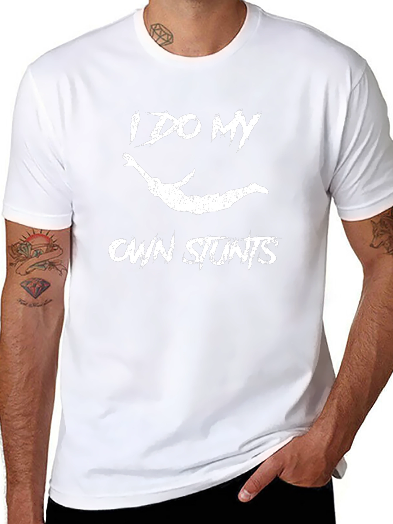 I Do My Own Stunts Funny Graphic Tee
