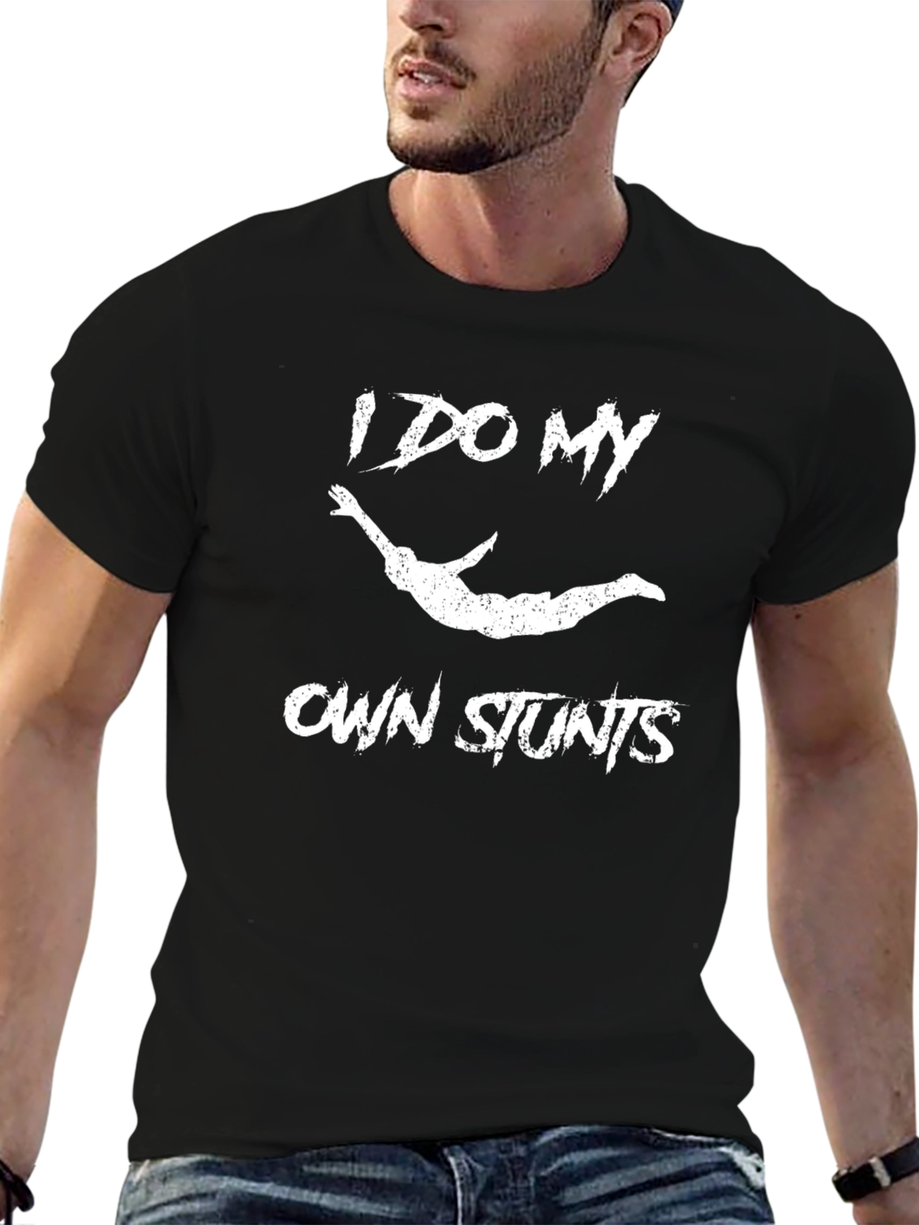 I Do My Own Stunts Funny Graphic Tee