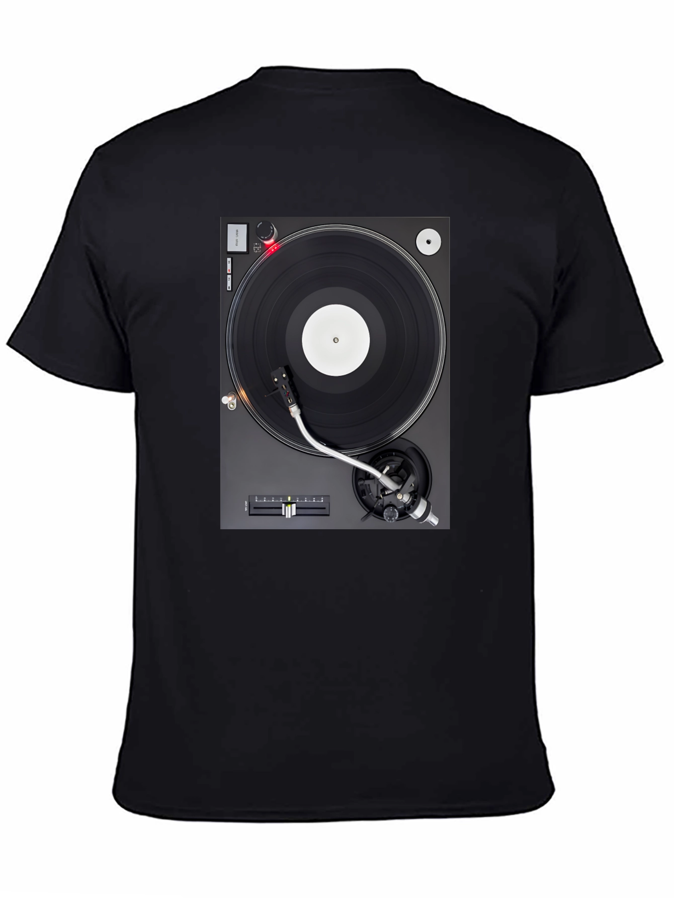DJ Turntable Graphic Black T-Shirt