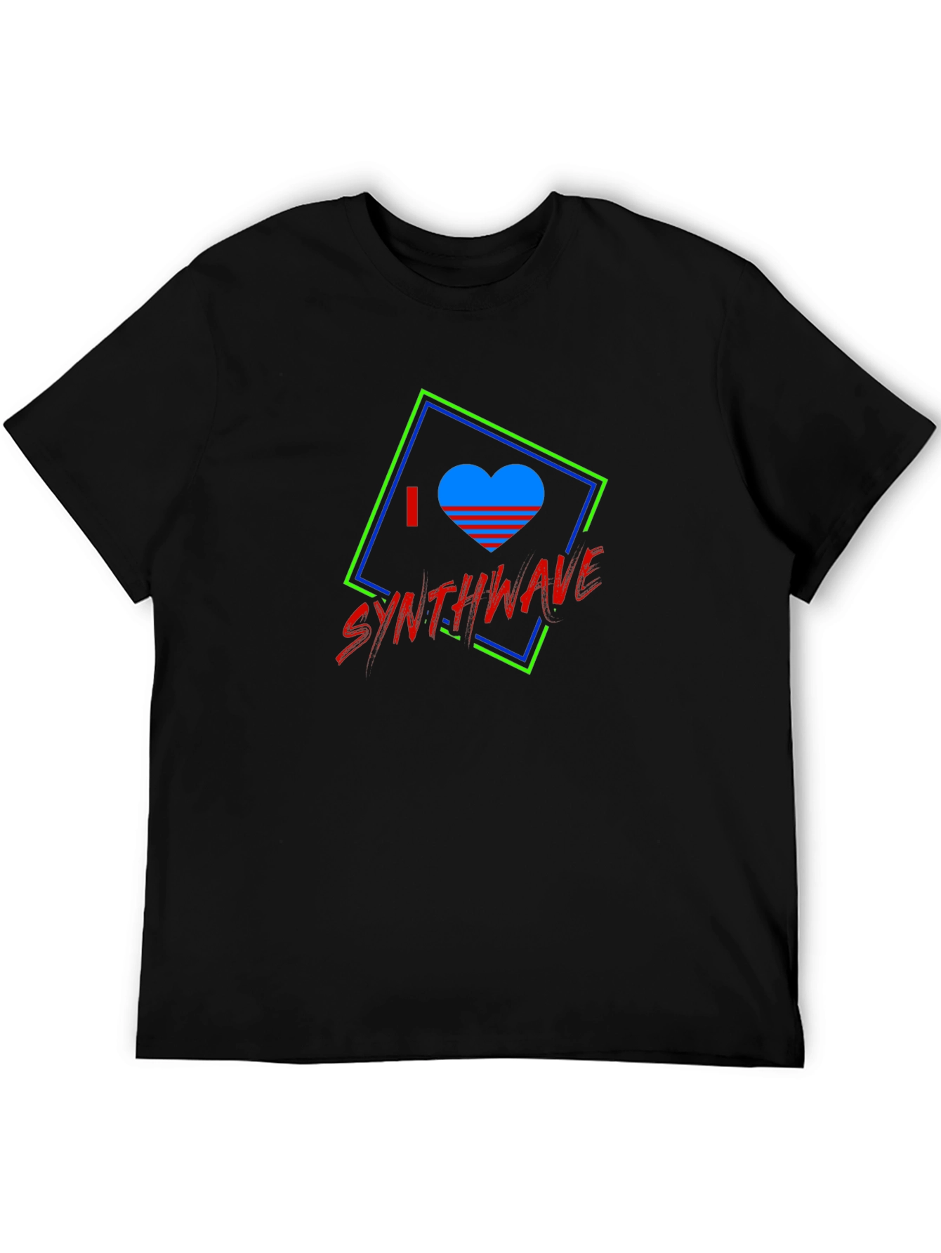 I Love Synthwave Graphic Tee - Black
