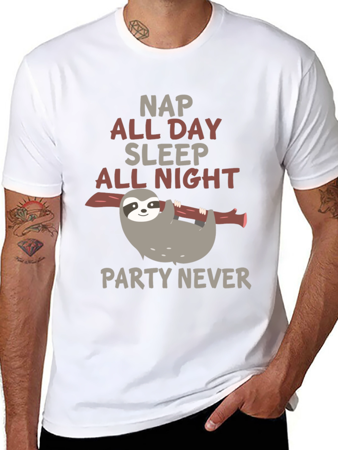 Sloth Nap All Day Sleep All Night T-Shirt