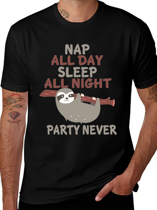 Sloth Nap All Day Sleep All Night T-Shirt