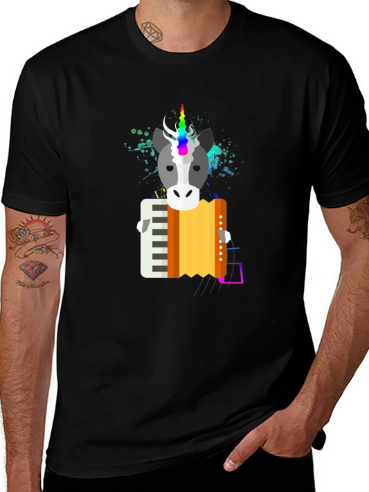 Unicorn Accordion T-Shirt - Musical Fantasy Tee