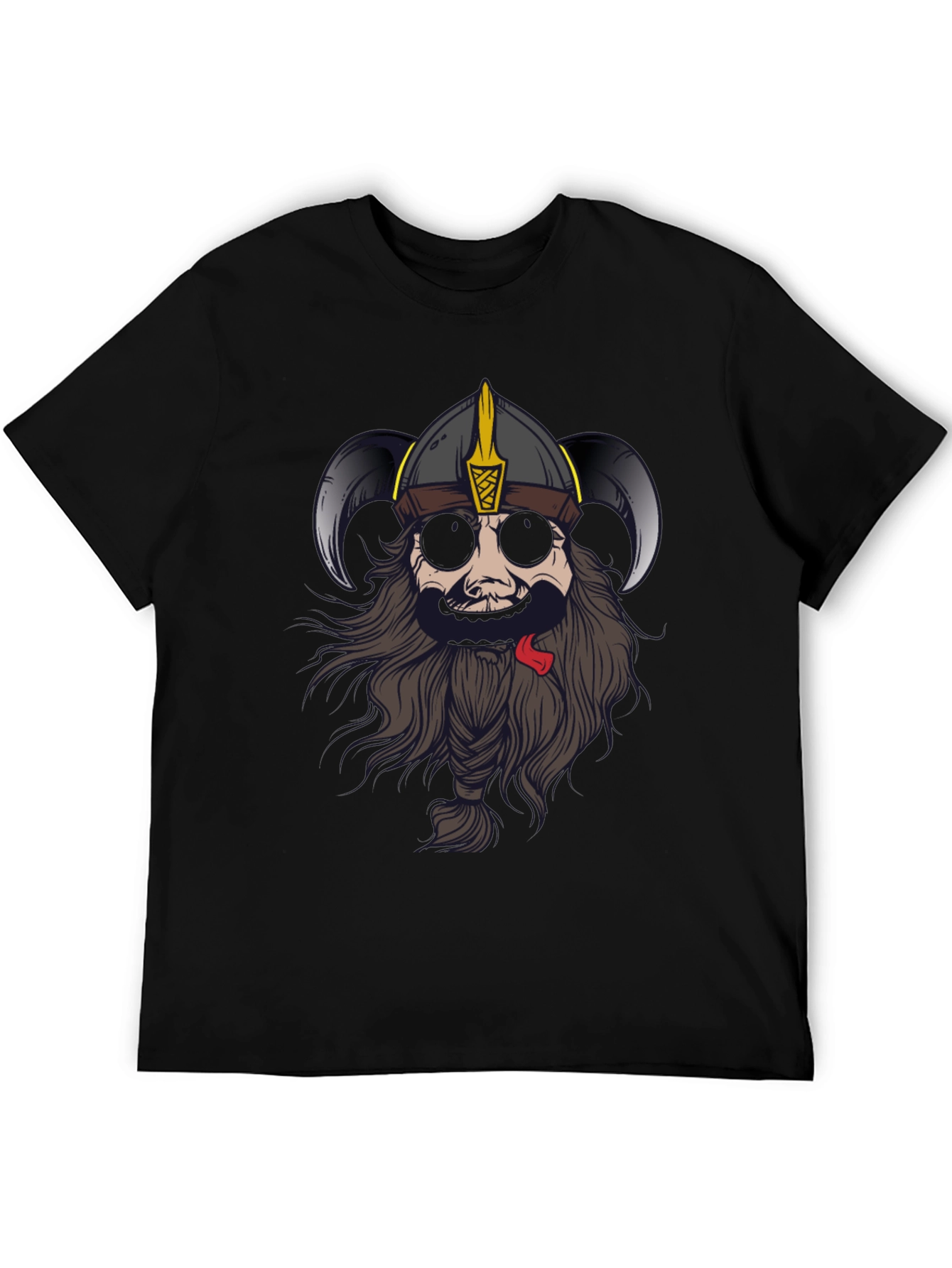Viking Graphic Tee - Black Cotton Blend