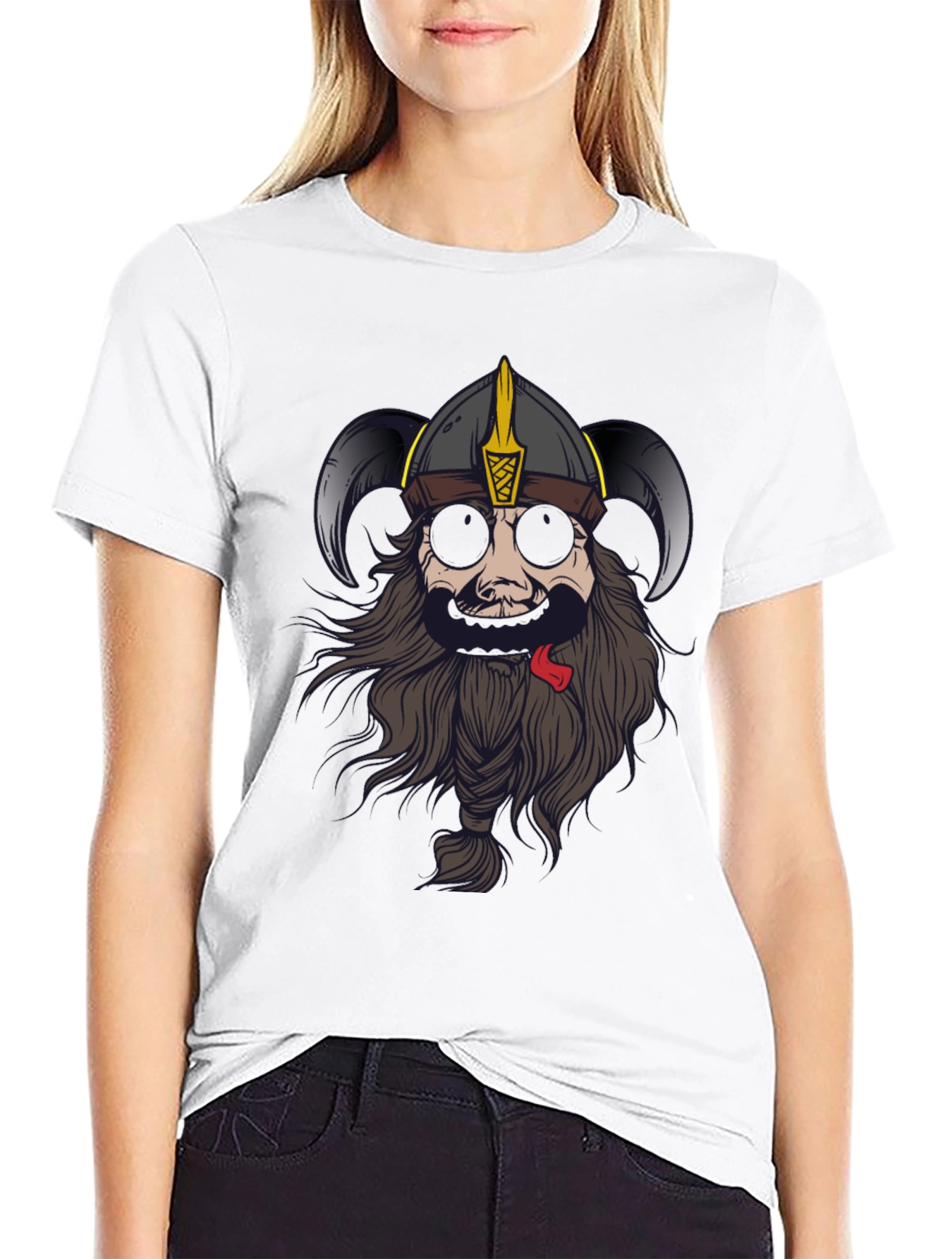 Viking Graphic Tee - Black Cotton Blend