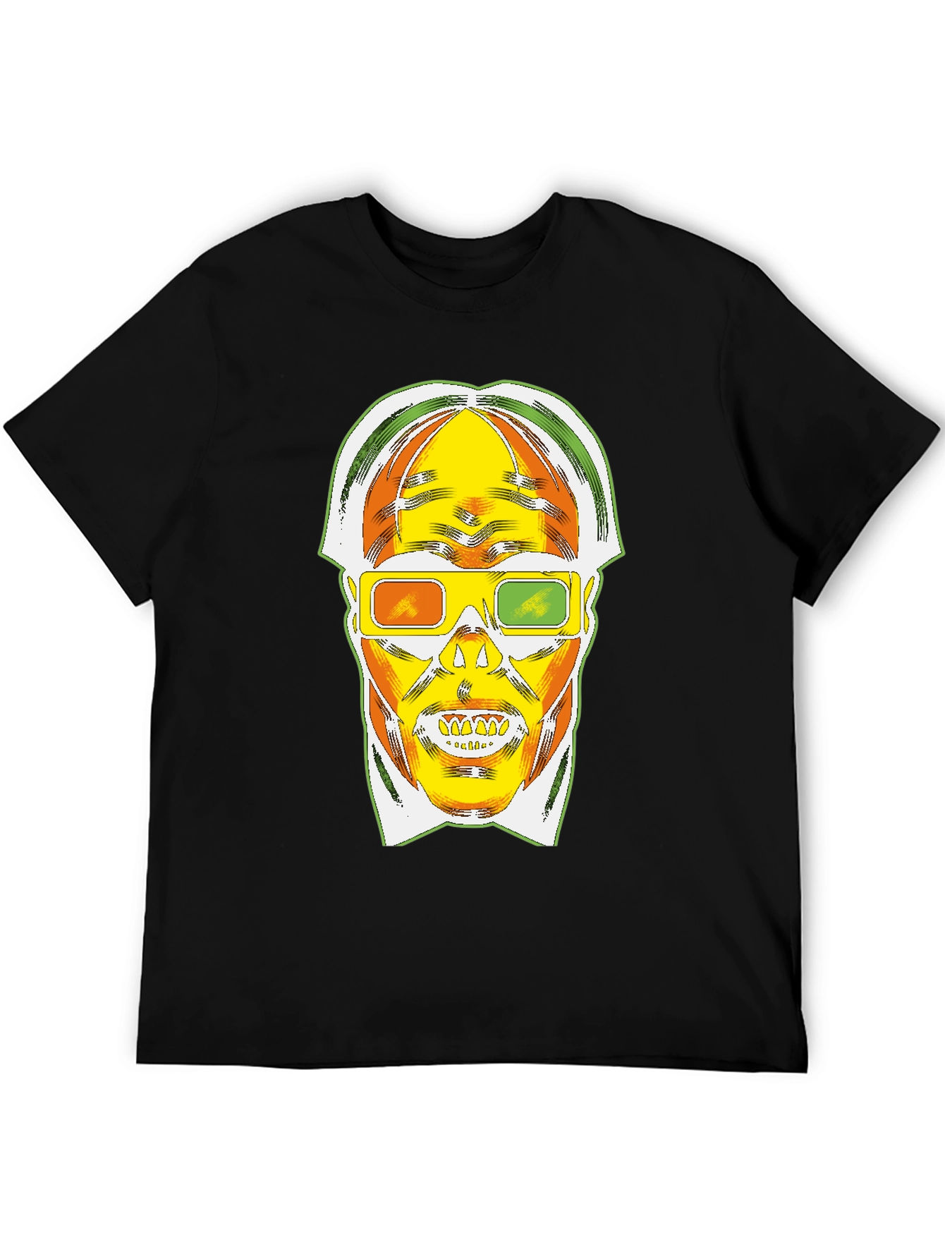 Retro 3D Skull Graphic T-Shirt - Bold Style