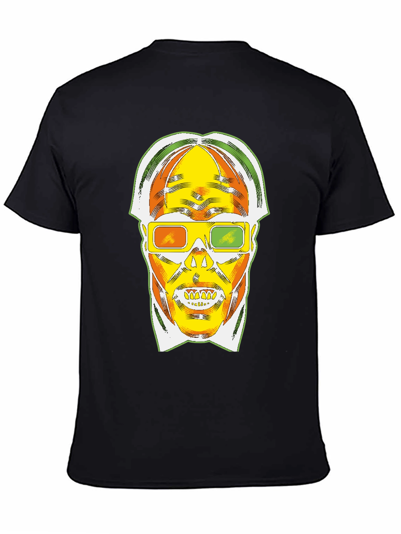 Retro 3D Skull Graphic T-Shirt - Bold Style