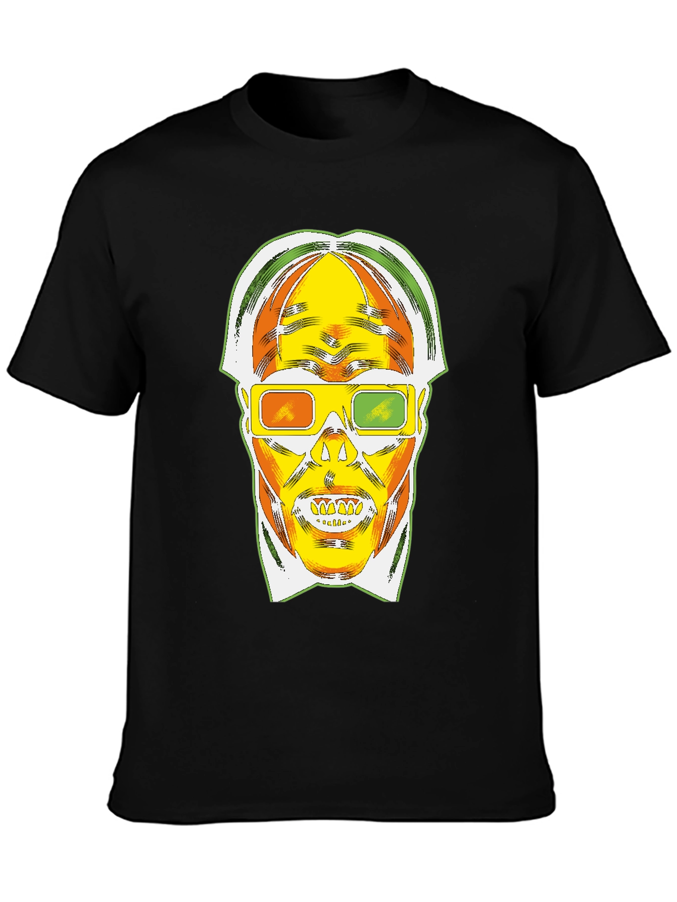 Retro 3D Skull Graphic T-Shirt - Bold Style