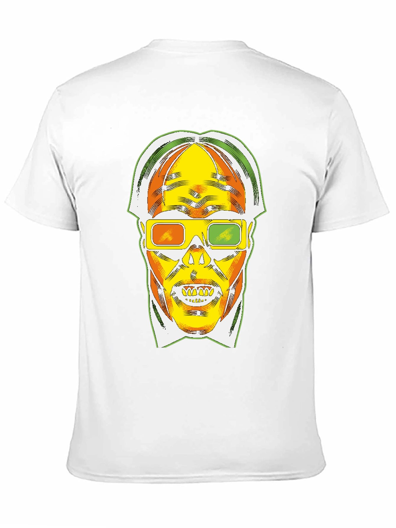 Retro 3D Skull Graphic T-Shirt - Bold Style