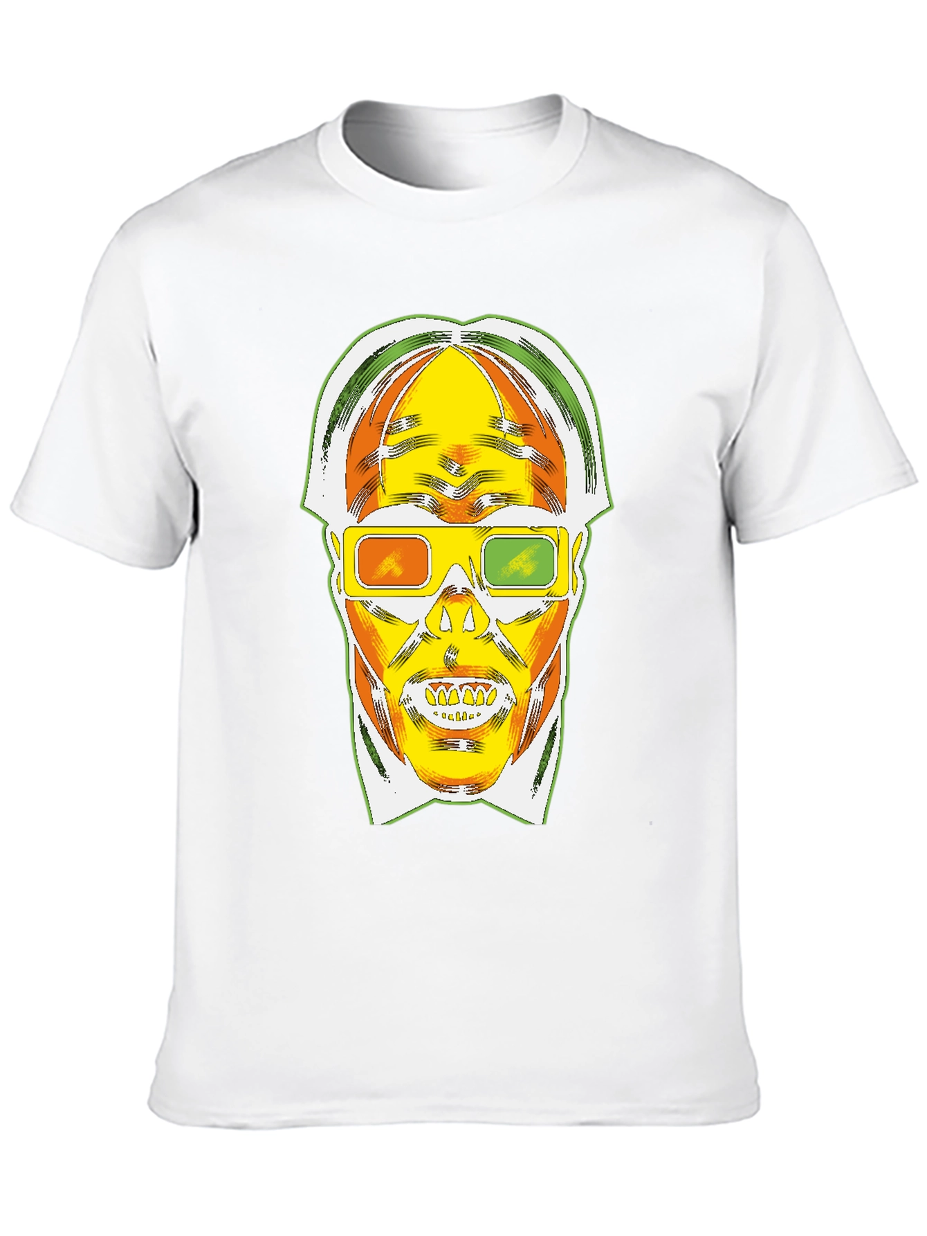 Retro 3D Skull Graphic T-Shirt - Bold Style