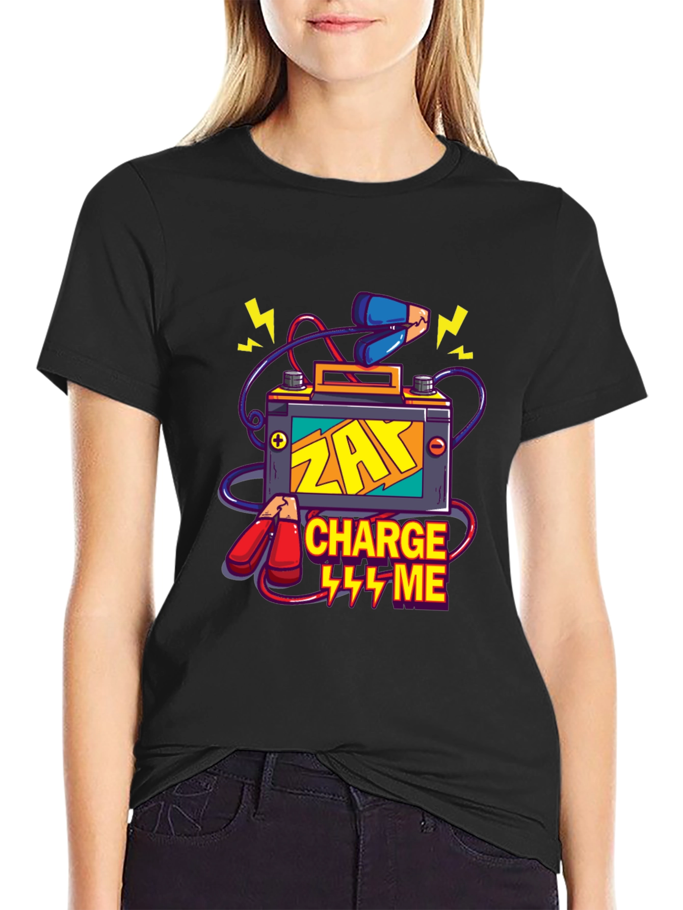 ZAY Charge Me Graphic T-Shirt - Black