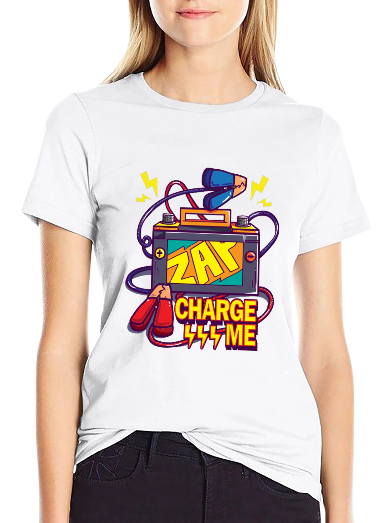 ZAY Charge Me Graphic T-Shirt - Black