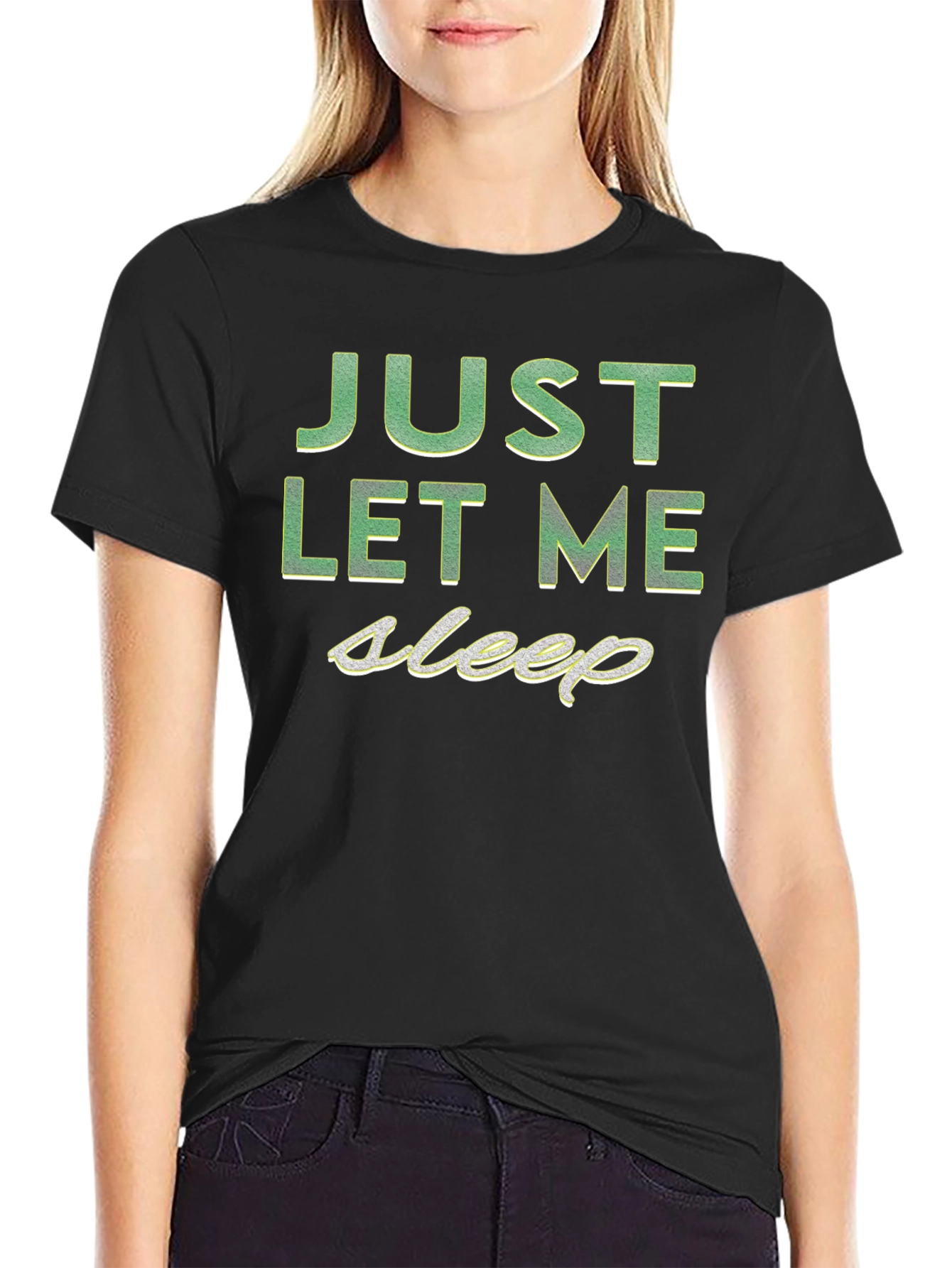 Just Let Me Sleep Graphic Tee - Black