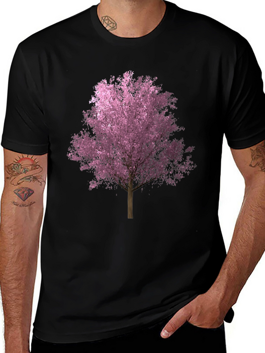Cherry Blossom Tree Graphic Tee - Black