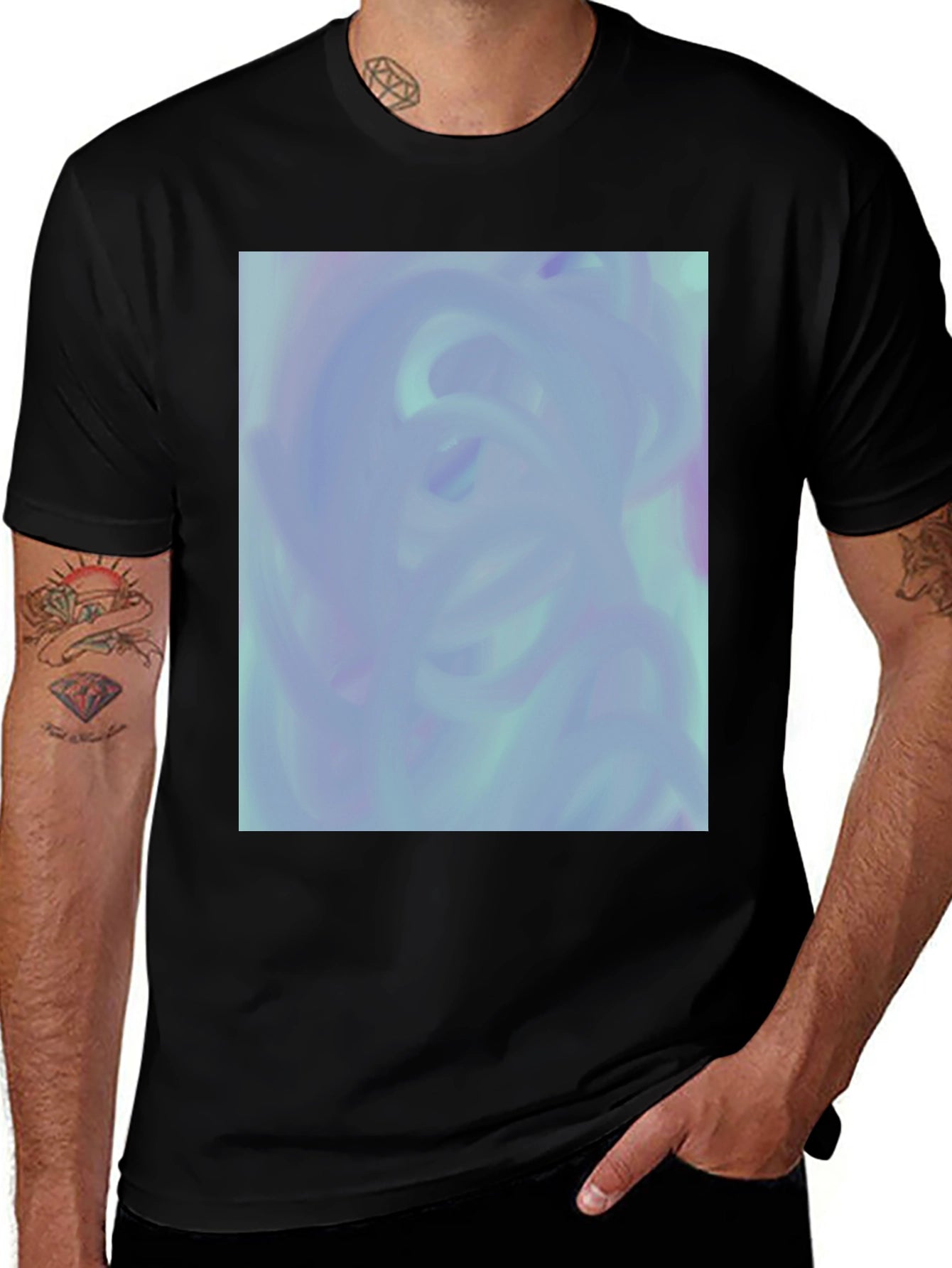 Abstract Swirl T-Shirt - Modern Art Tee