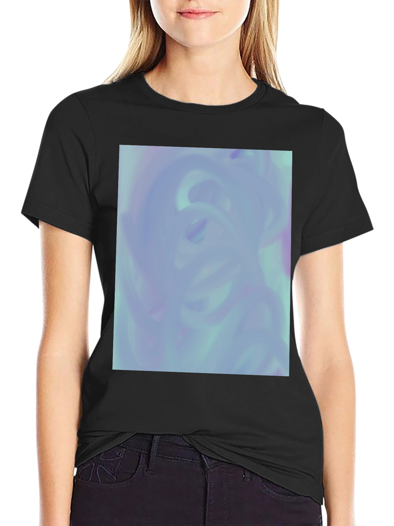 Abstract Swirl T-Shirt - Modern Art Tee