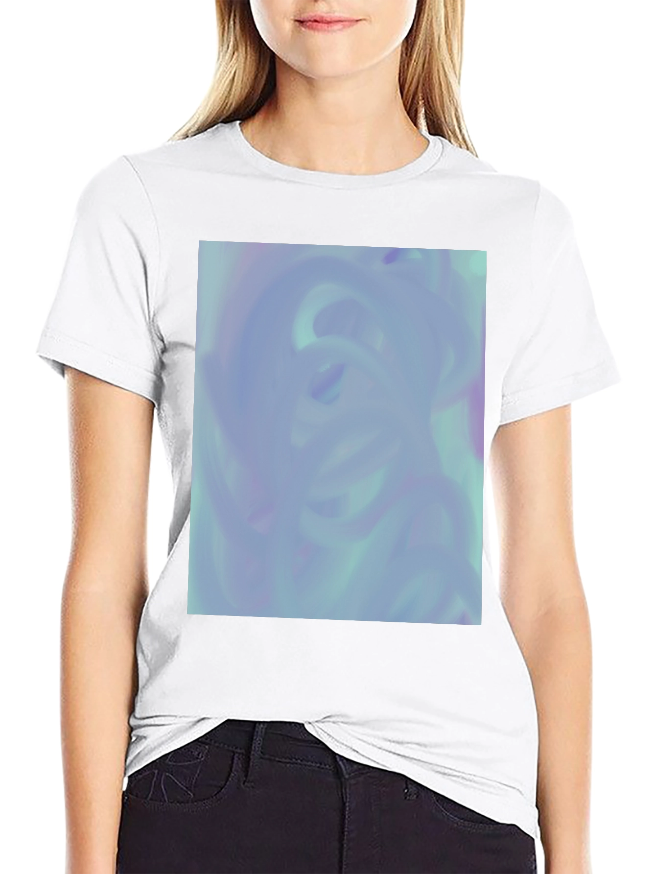 Abstract Swirl T-Shirt - Modern Art Tee