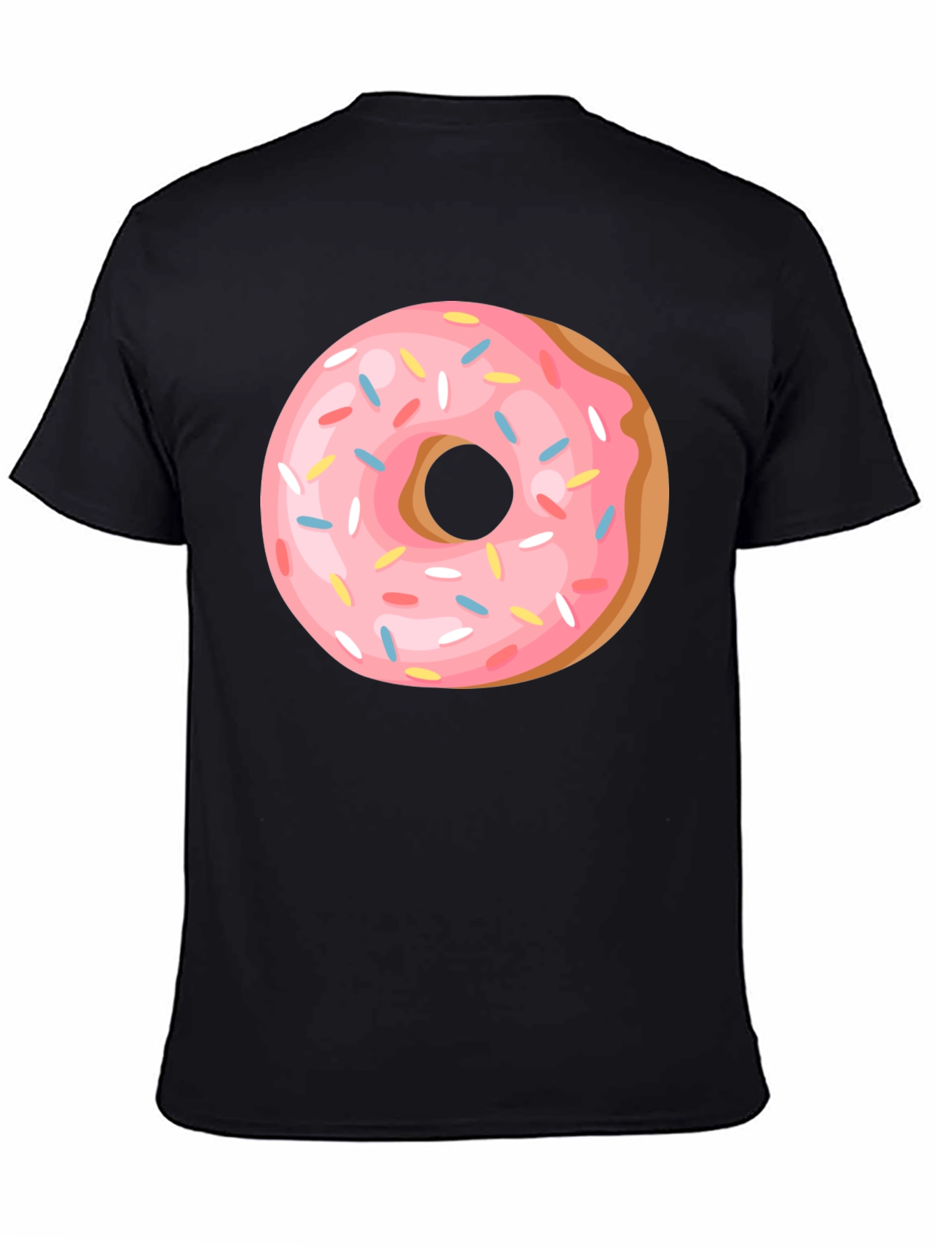 Donut Graphic Tee - Casual Black T-Shirt