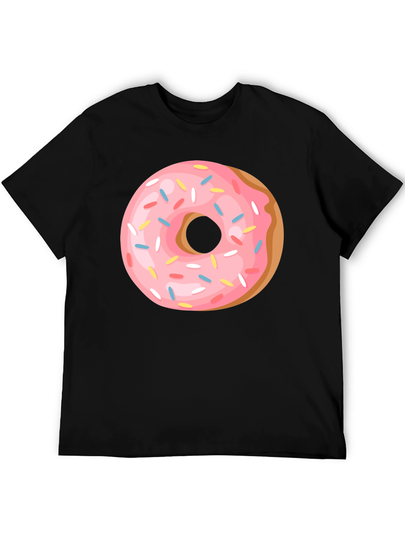 Donut Graphic Tee - Casual Black T-Shirt