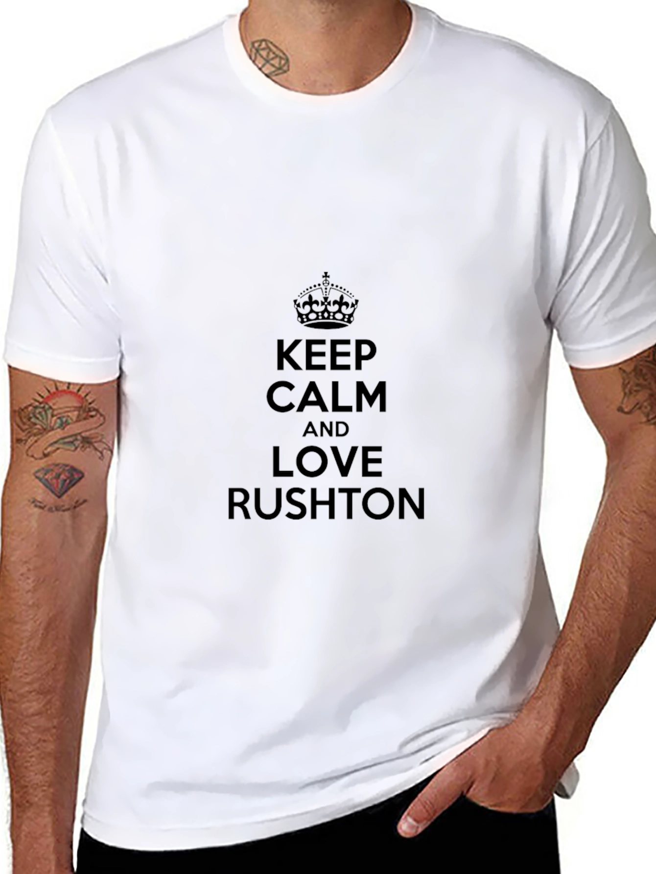 Keep Calm and Love Rushton T-Shirt Black