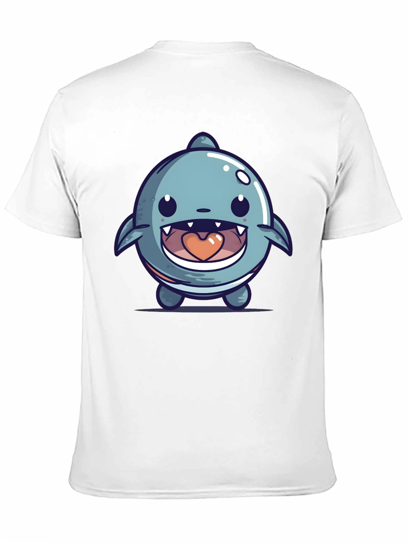 Cute Cartoon Shark Graphic T-Shirt